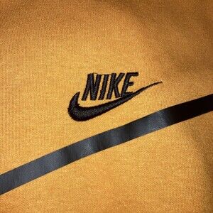 Nike Tech Fleece Yellow Mustard Hoodie Size S
